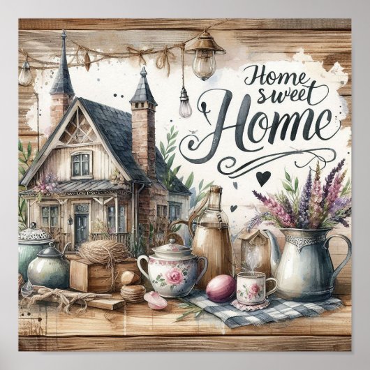 Rustic Home Sweet Home 4 Poster (Voorkant)