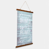 Rustic Home Sweet Home Home | Familienaam Hangend Wandkleed (Gebogen)
