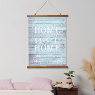 Rustic Home Sweet Home Home Familienaam Hangend Wandkleed