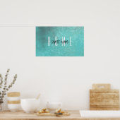 Rustic Home Sweet Home Poster Turquoise (Cuisine)