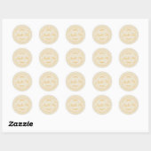 Rustic Homemade Apple Pie Mellow Yellow Script Ronde Sticker (Vel)