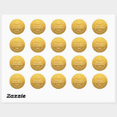 Rustic Homemade Banana Bread Gold Ronde Sticker (Vel)