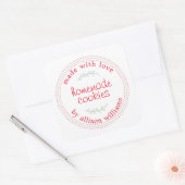Rustic Homemade Bked Goods Cookies Vierkante Sticker (Envelop)