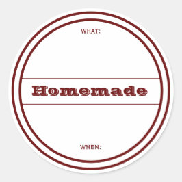 Rustic Homemade Canning Red Date Sticker Labels