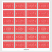 Rustic Homemade Soy Candle Labels 24x rood (Vel)