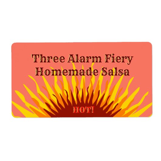 Rustic Homemade Three Alarm Hot Salsa Jar Label (Voorkant)