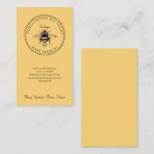 Rustic Honey Bee Beekeeper Apiary Business Card Visitekaartje (Voorkant / Achterkant)