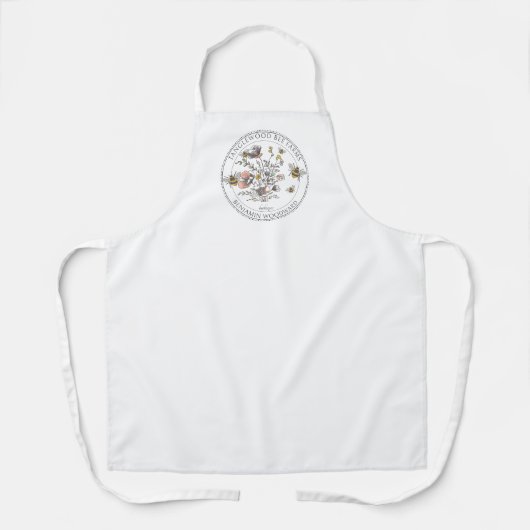Rustic Honey Bee Florals Apiary Beekeeper Schort (Voorkant)