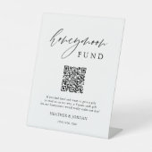 Rustic Honey Moon Wish QR Code Sign Reclamebord Met Voetstuk (Voorkant)