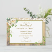Rustic Honeyed Pine Wedding 2 Kaart (Staand voorkant)