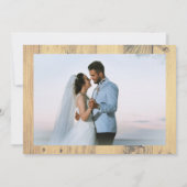 Rustic Honeyed Pine Wedding 2 Kaart (Achterkant)