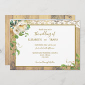 Rustic Honeyed Pine Wedding 2 Kaart (Voorkant / Achterkant)