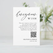 Rustic Honeymoon wenst QR goed te wensen Informatiekaartje (Staand voorkant)