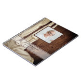 Rustic Horse Bit Satin Funeral Memorial Livre d'in (Côté gauche)