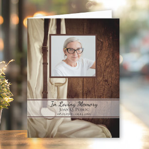 Rustic Horse Bit Westerne begrafenisherdenkingssym Bedankkaart