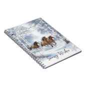 Rustic Horse Christmas  Notitieboek (Rechterzijde)