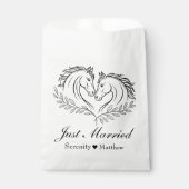 Rustic Horse Country Western net getrouwd bruiloft Bedankzakje (Voorkant)