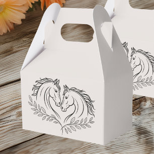 Rustic Horse Love Country Westerne bruiloft Bedankdoosjes