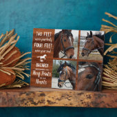 Rustic Horse Memorial Equine Photo Collage Plaque (Côté)
