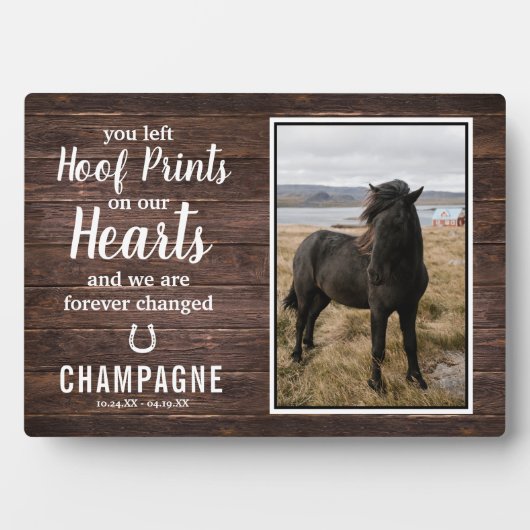 Rustic Horse Memorial Fotoplaat (voorkant)