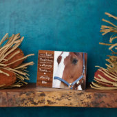 Rustic Horse Memorial Keepslag Fotoplaat (Zijkant)