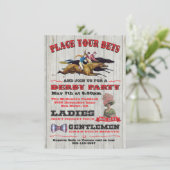Rustic Horse Racing Derby Party Poster Invitation (Debout devant)