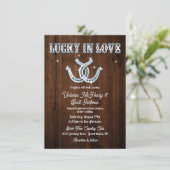 Rustic Horseshoe Occidental Wedding Invitations (Debout devant)