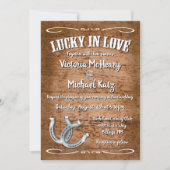 Rustic Horseshoe Occidental Wedding Invitations (Devant)