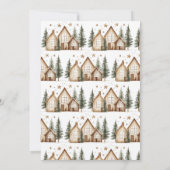 Rustic House Cabin Mountain Holiday Party Kaart (Achterkant)