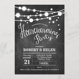 Rustic Housewarming Party Chalkboard Kaart