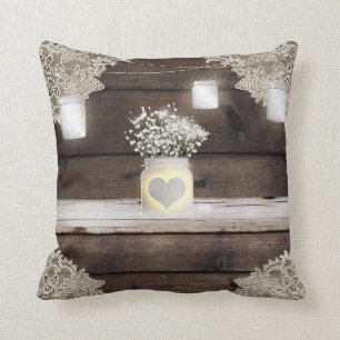 Rustic Hout, Kant en Metselwerk Potten Schuur Eleg Kussen