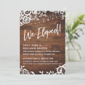 Rustic Hout, Lichten & Kanten Wij Vierden Onze Vlu Kaart (Staand voorkant)