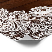 Rustic hout & witte kant verjaardag foto prop poster (Hoek)