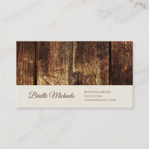 Rustic Hout Zakelijke Eigenaar Design Visitekaartje