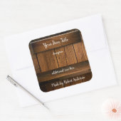 Rustic houten label voor uw artikel vierkant produ (Envelop)