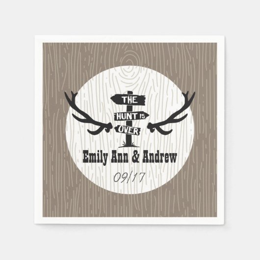 Rustic Hunt is over Barnwood Servet (Voorkant)