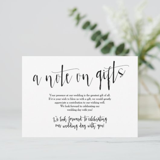 Rustic Huwelijkskaart Cadeau Kaart (Staand voorkant)