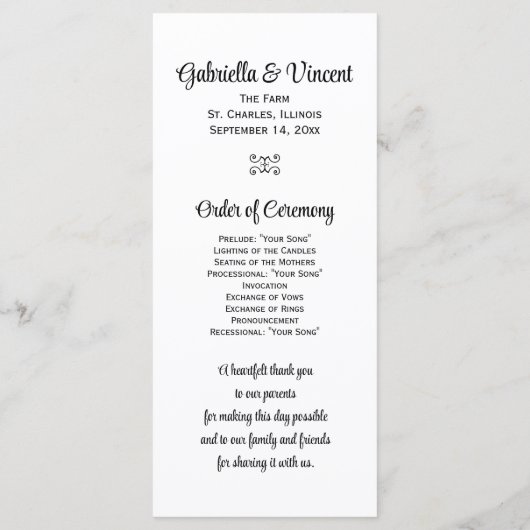 Rustic Hydrangea en Cowboy Boots Western Wedding Programma (Achterkant)