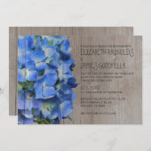 Rustic Hydrangea Wedding Invitations Kaart (Voorkant / Achterkant)