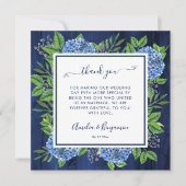 Rustic Hydrangeas Dank je voor de huwelijksfunctio Bedankkaart (Voorkant)