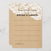 Rustic Hydrangeas Floral Wedding Advice Advieskaart (Voorkant / Achterkant)