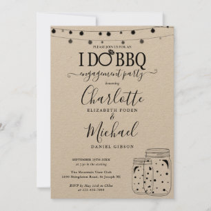 Rustic I Do BBQ Mason Jar Slingerlichtjes Verlovin Kaart