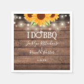 Rustic I Do BBQ Sunflower String Lights Verloving Servet (Voorkant)