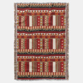 Rustic Ikat Tribal geïnspireerde schroefdop Deken (Voorkant Verticaal)
