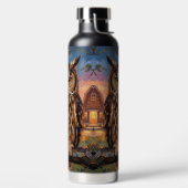 Rustic Impasto Great Horned Owl  Waterfles (Links)