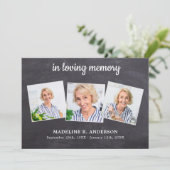 Rustic in liefhebbend geheugen 3 Fotosympathie beg Bedankkaart (Staand voorkant)