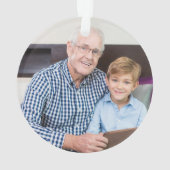 Rustic in Loving Memory Memorial Foto Ornament (achterkant)