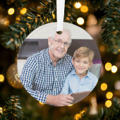 Rustic in Loving Memory Memorial Foto Ornament