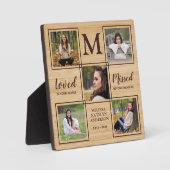 Rustic in Loving Memory Memorial Keepomwille Photo Fotoplaat (Voorkant)