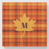 Rustic Initial Fall Colors Stenen Onderzetter (Voorkant)